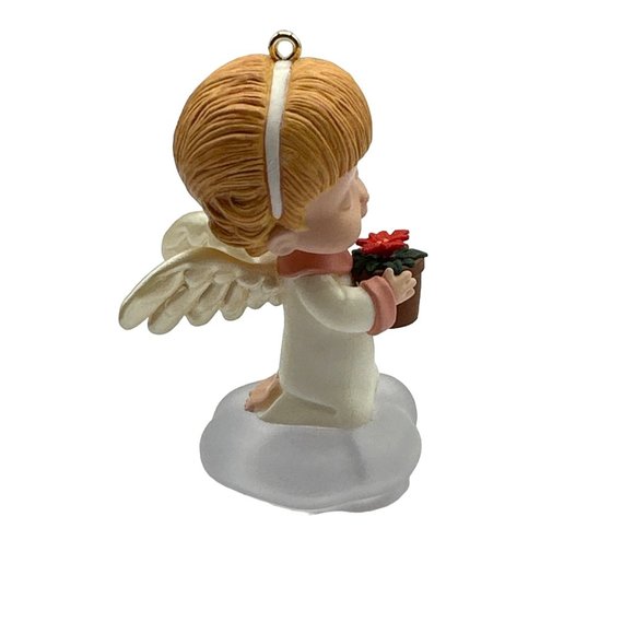Hallmark Keepsake Angel Ornament Marys Angels Poinsettia 2013 #26 Flower Christm - Picture 5 of 6